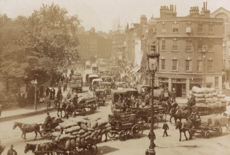 Junction of Tower Hill, Mansell Street and Tower Bridge, London, 11 June 1914. Artist: Unknown