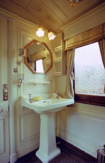 Sink, Royal Coach, National Railway Museum, York, North Yorkshire. Artist: Tony Evans