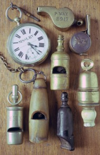 Watch and whistles, National Railway Museum, York, North Yorkshire. Artist: Tony Evans