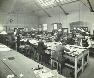 Drawing class, University College, London, 1912. Artist: Unknown.