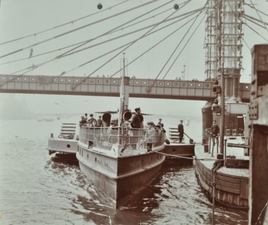 London Steamboat Service, River Thames, London, 1907. Artist: Unknown.