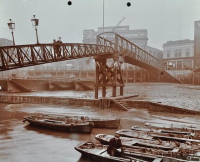 Limehouse Pier, Poplar, London, 1908. Artist: Unknown.