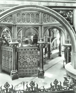 Interior of Crossness Sewage Treatment Works, Erith, London, 1949. Artist: Unknown.