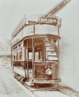Double-decker electric tram, 1907. Artist: Unknown.