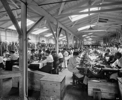 Hampton & Sons Ltd munition works, 43 Belvedere Road, Lambeth, London, July 1916