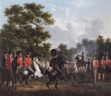 The Duke of Wellington Visiting the Outposts at Soignes', 1815