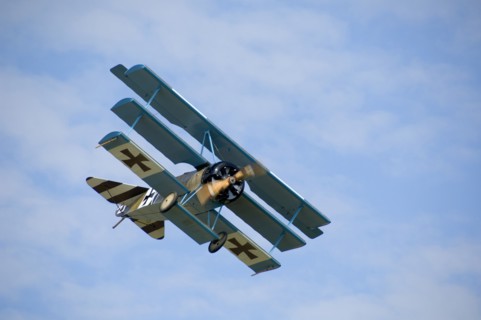 World War I aerial warfare re-enactment, Festival of History, Kelmarsh Hall, Northamptonshire, 2007