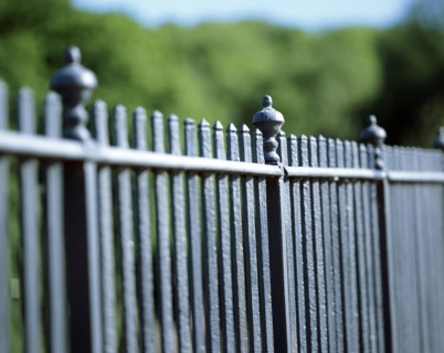 Detail of the railings on the parapet of the Iron Bridge, Ironbridge, Shropshire
