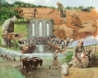 Monks at work, c13th century, (c1990-2010) Artist