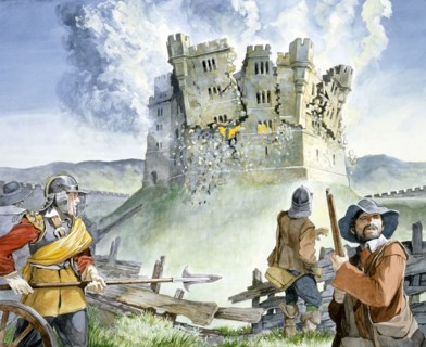 Civil War seige at Old Wardour Castle, 1644, (c1990-2010) Artist