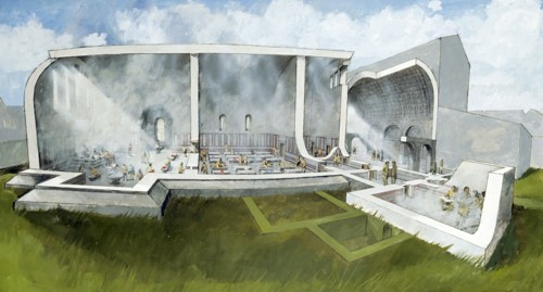 The bath house at Wroxeter Roman City, c2nd century, (c1990-2010)