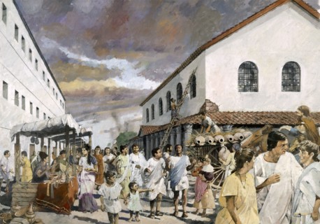 Roman street scene, c2nd century, (1990-2010)