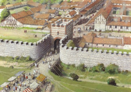 Silchester Roman City Walls, 3rd century, (1990-2010)