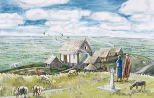 Monastic settlement, Glastonbury Tor, c11th century, (1990-2010)