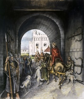 Old Sarum gatehouse entrance, 1140, (c1990-2010)