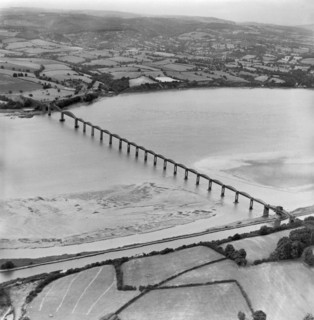 The Severn Railway Bridge, Sharpness, Gloucestershire, from the south, 1951 Artist