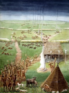 Windmill Hill, Avebury, Wiltshire, in Neolithic times