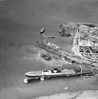 Trinity Pier and the Train Ferry Berth, Harwich, Essex, 1952