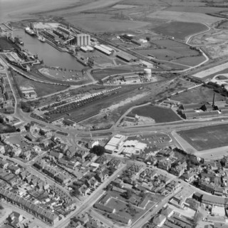 Portishead Dock and branch railway line, Portishead, North Somerset, 1972