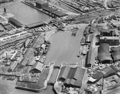 Alexandra Dock and Bentinck Dock, King's Lynn, Norfolk, 1928