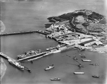 Falmouth Docks and Pendennis Castle, Cornwall, 1928