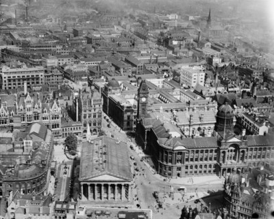 The Town Hall and municipal buildings at Victoria Square, Birmingham, 1928