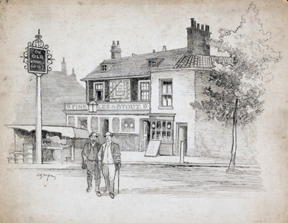 Old Windmill public house, 214-214 Chiswick High Road, Turnham Green, London, 1892-1933.   Artist