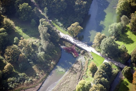 Cascade Bridge and Weir, Yorkshire Sculpture Park, Bretton Hall, Wakefield, 2015