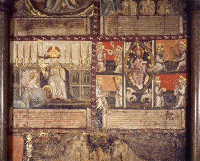 Wall painting of the apocalypse of St John, Chapter House, Westminster Abbey London, c2009