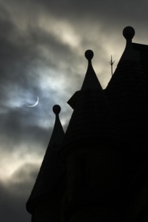 Peckover Street, Little Germany, Bradford, West Yorkshire, during a solar eclipse, 2015