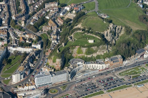 Hastings Castle, East Sussex, 2015