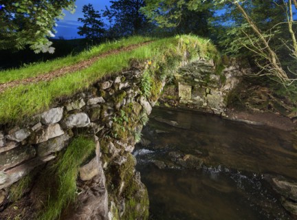 Medieval packhorse bridge, Fawcett Mill Fields, Gaisgill, Tebay, Cumbria, c2016