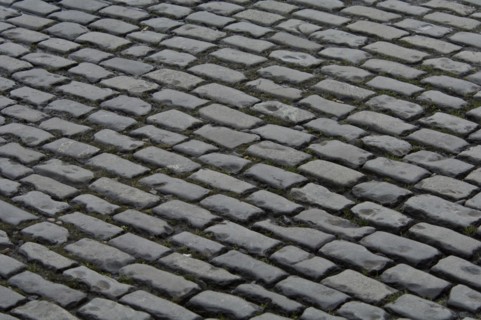 Cobbled street surface, Castlefield area, Manchester, c2009