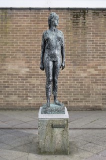 Sculpture of the sculptor Elisabeth Frink by Frederick Edward McWilliam, Harlow, Essex, 2015