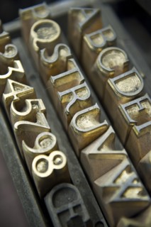 Letter stamps, Whitechapel Bell Foundry, 32-34 Whitechapel Road, Tower Hamlets, London, 2010 Artist