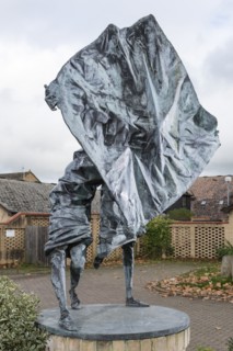 'Help', sculpture by Frederick Edward McWilliam, St John's Walk, Old Harlow, Essex, 2015 Artist