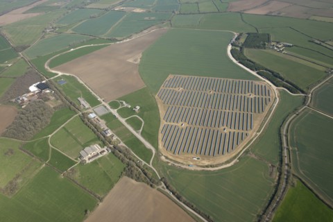 Solar farm on the site of the former RAF airfield, Long Newnton, Gloucestershire, c2010s(?)