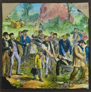 Victims of a ballooning accident, 1882-1892