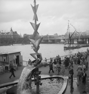 Water Mobile', sculpture by Richard Huws, Festival of Britain, South Bank, Lambeth, London, 1951