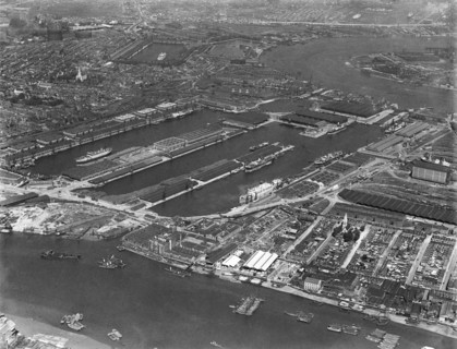 West India Docks, London, 1935