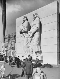 The Islanders', sculpture by Siegfried Charoux, Festival of Britain, Lambeth, London, 1951