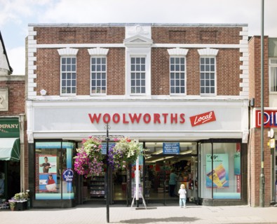 Woolworths shop front, 6-8 The Homend, Ledbury, Herefordshire, 2000