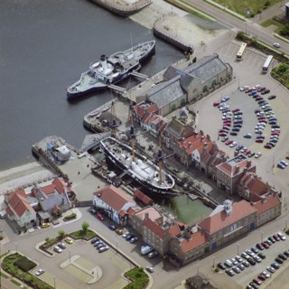 HMS 'Trincomalee' and PSS 'Wingfield Castle' docked at Hartlepool, c2015