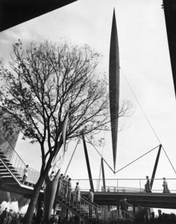 The Skylon, Festival of Britain site, South Bank, Lambeth, London, 1951
