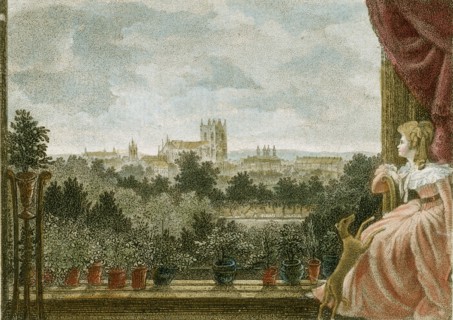 View from Mrs Cosway's breakfast room at Schomberg House, 80-82 Pall Mall, London, 1789