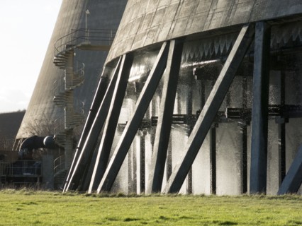 Base of cooling towers, Didcot 'A' Power Station, Power Station Road, Didcot, Oxfordshire, 2013