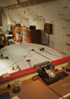 Coastal artillery operations room, Secret Wartime Tunnels, Dover Castle, Kent, 2011