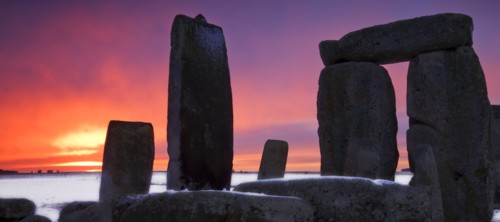 General view of the stones at sunset, Stonehenge, Wiltshire, 2008