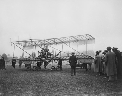 Farman biplane, Bournemouth, Dorset, 1910