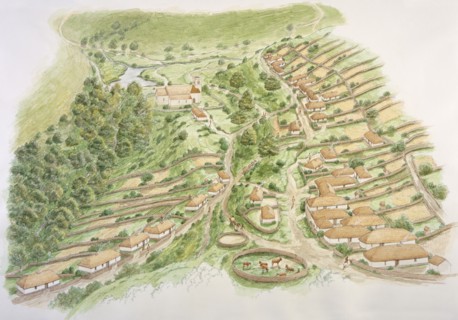 Wharram Percy medieval village, North Yorkshire, 13th century (c2000s)